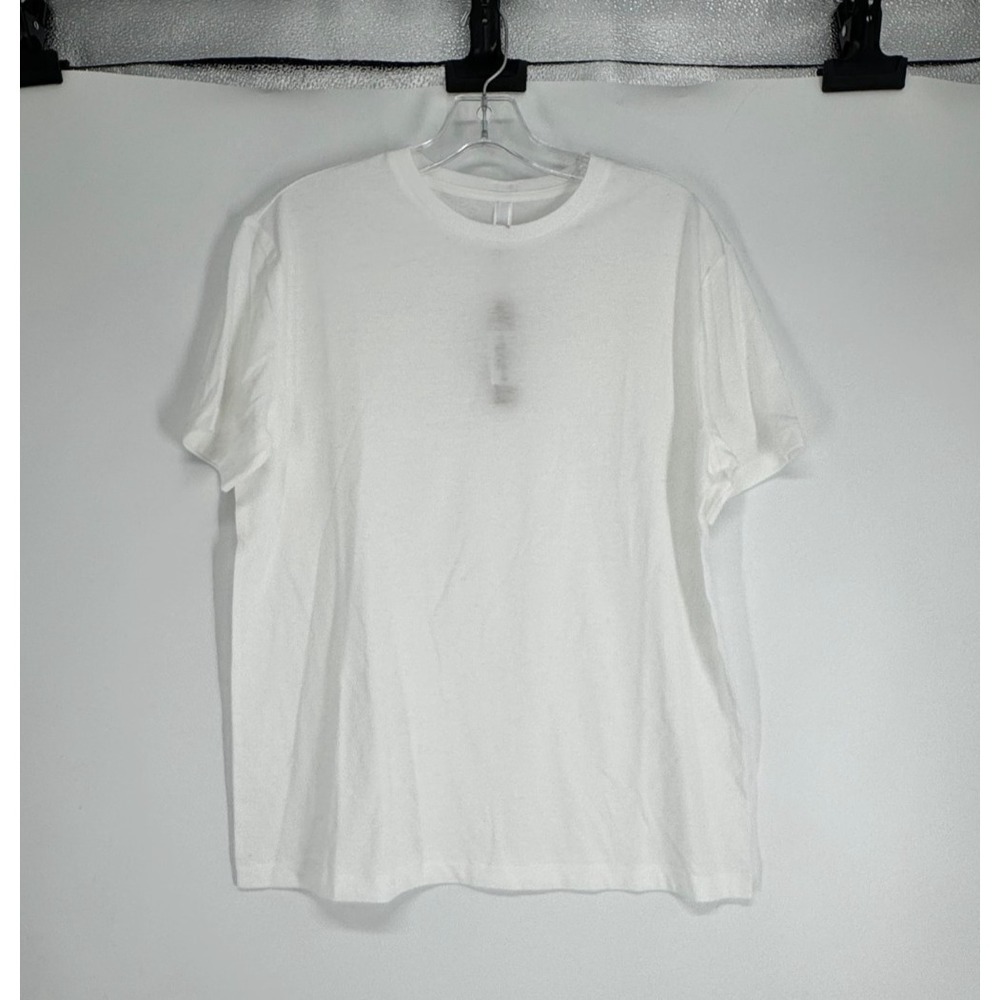 SKIMS Relaxed Oversized Long T Shirt Womens Small Snow Crewneck Short Sleeve
